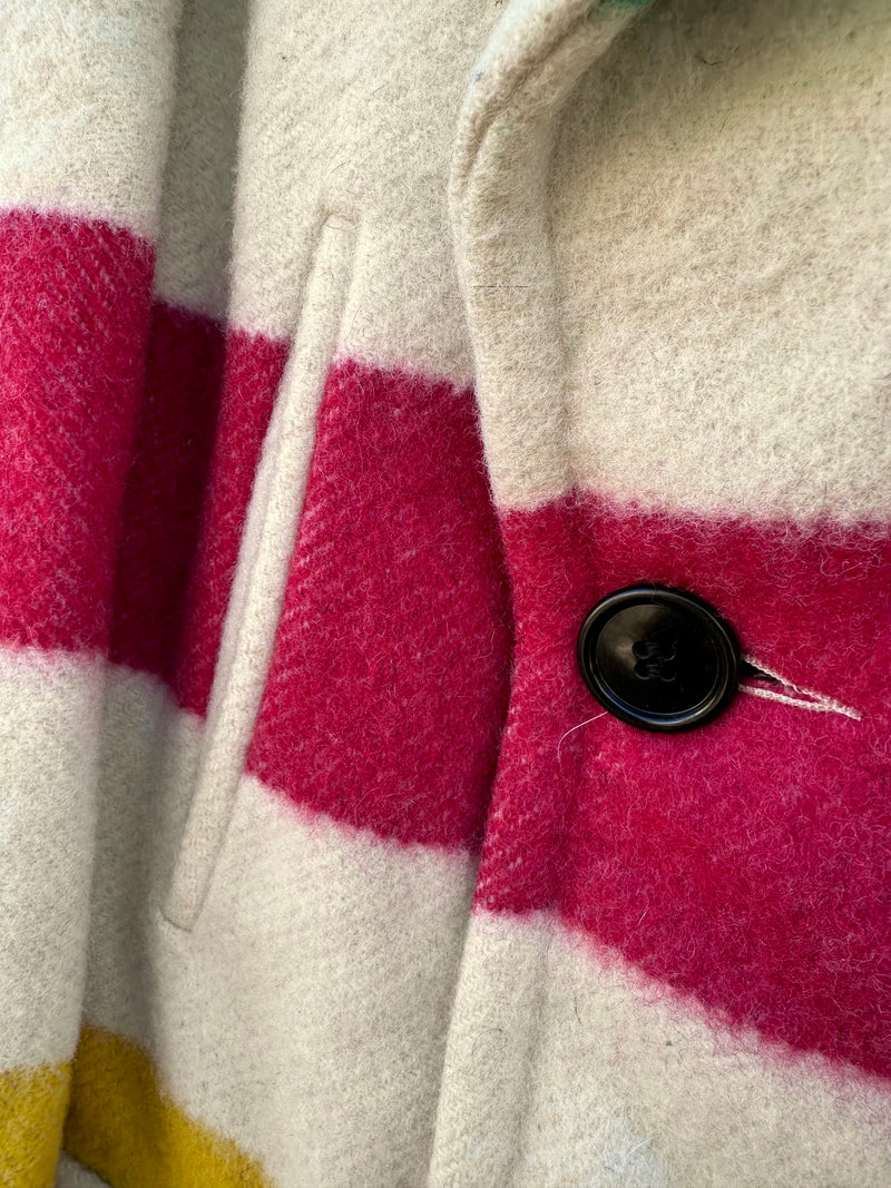 Hudson's Bay Pea Coat with Sterling Silver Pin
