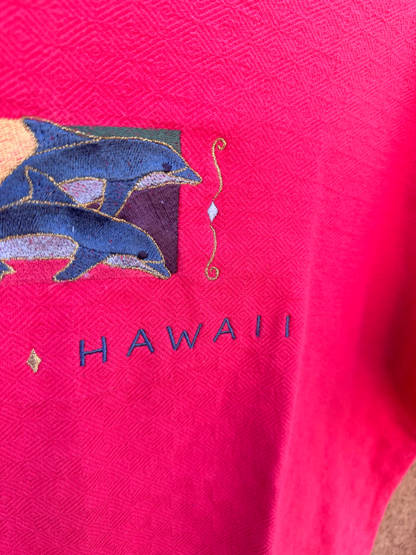 Maui Hawaii Embroidered Dolphin Shirt