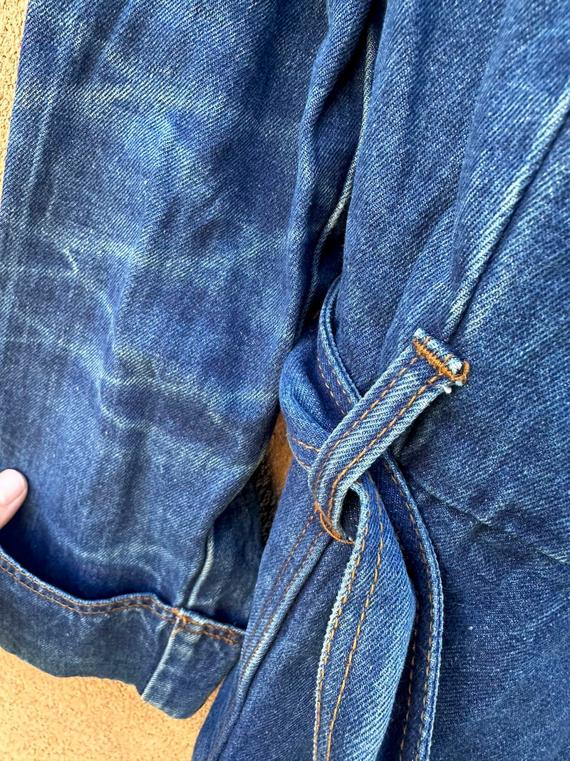 1990's ATP Denim Hooded Tie Cardigan - Jean Jacket