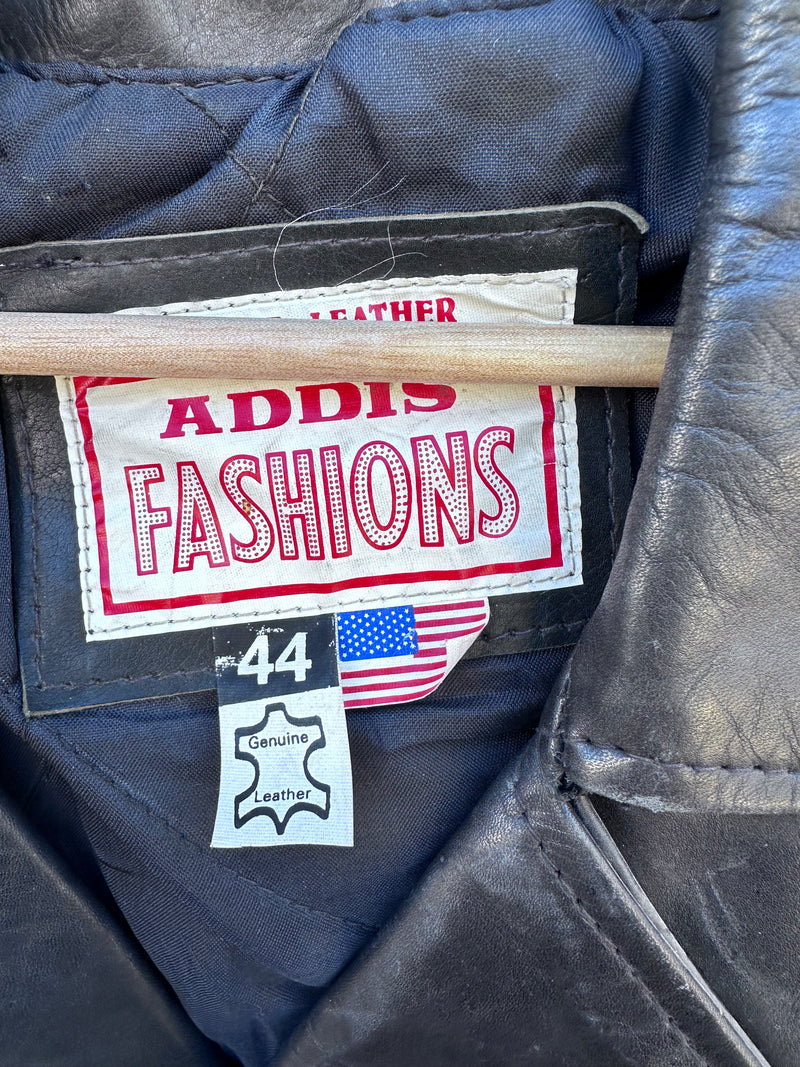 Braided & Fringed Out Bad Ass Biker Jacket - 44 - Addis