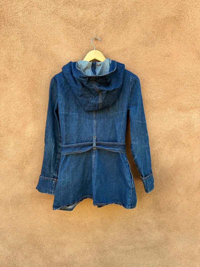 1990's ATP Denim Hooded Tie Cardigan - Jean Jacket