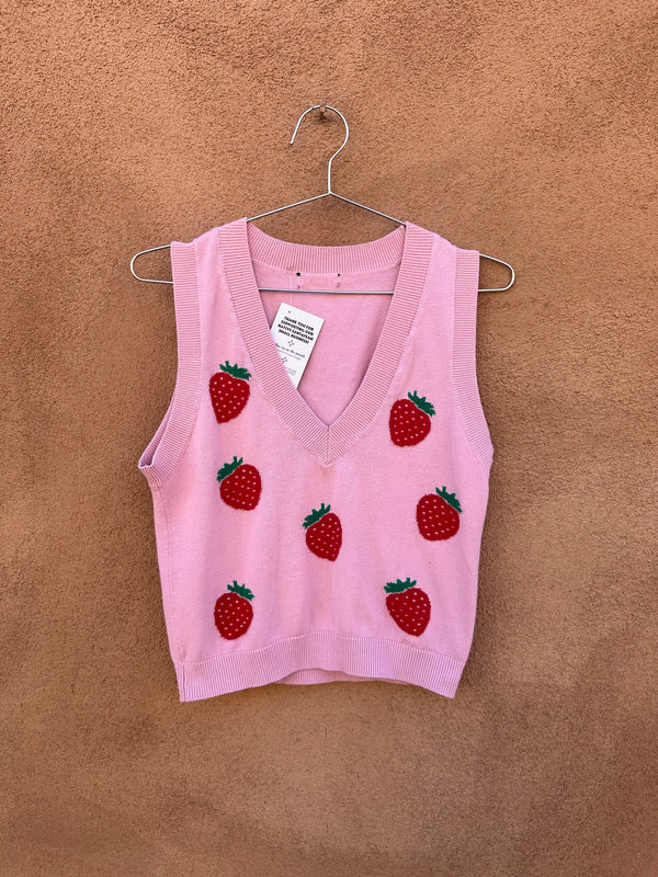 Strawberry Sweater Vest - as is