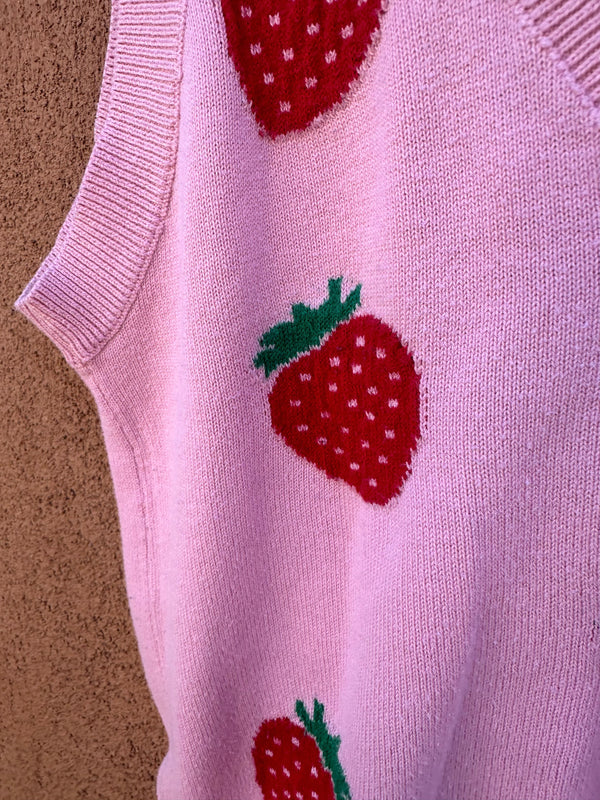 Strawberry Sweater Vest - as is
