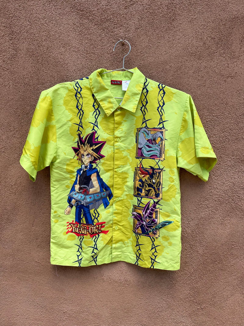 Vintage Yu Gi Oh Neon Button Up Shirt