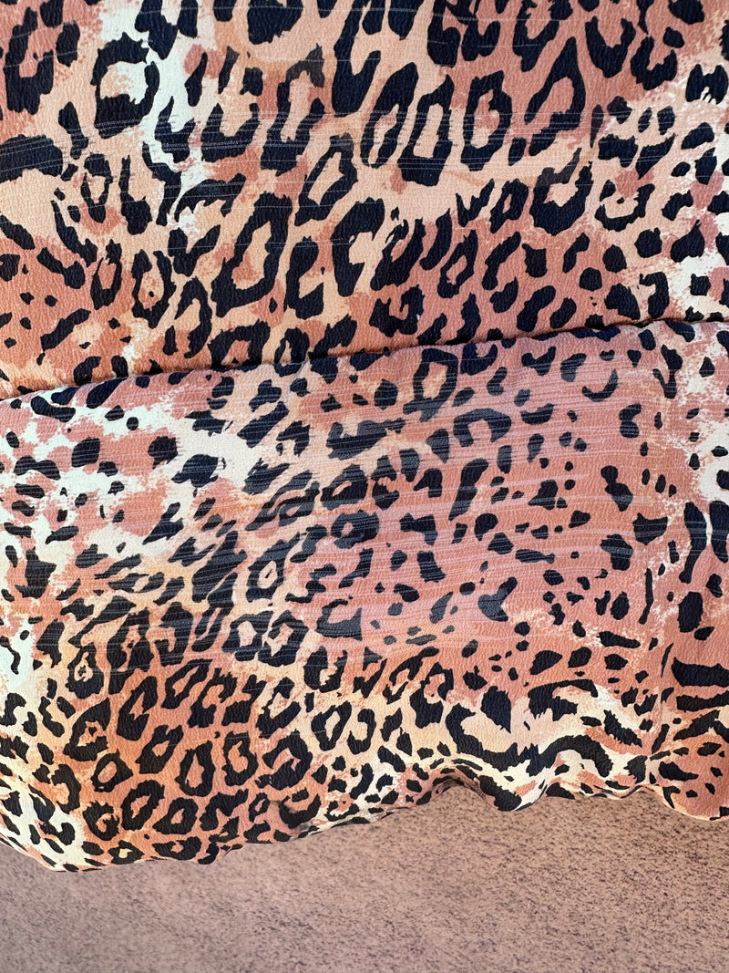 Rafaella 100% Silk Puffer with Big Cat Print