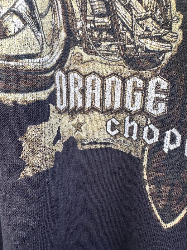 2005 Sturgis Black Hills Rally Orange Co. Choppers Sweatshirt - as is