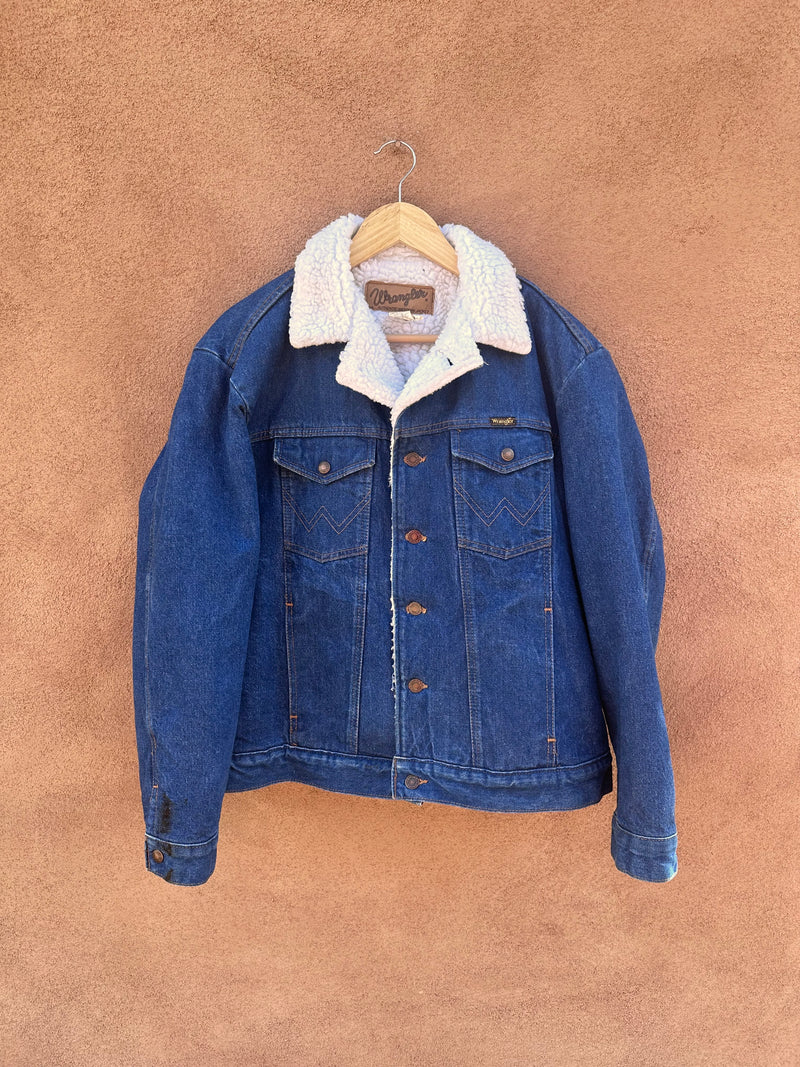 Wrangler Denim Jacket with Faux Shearling - Made in USA