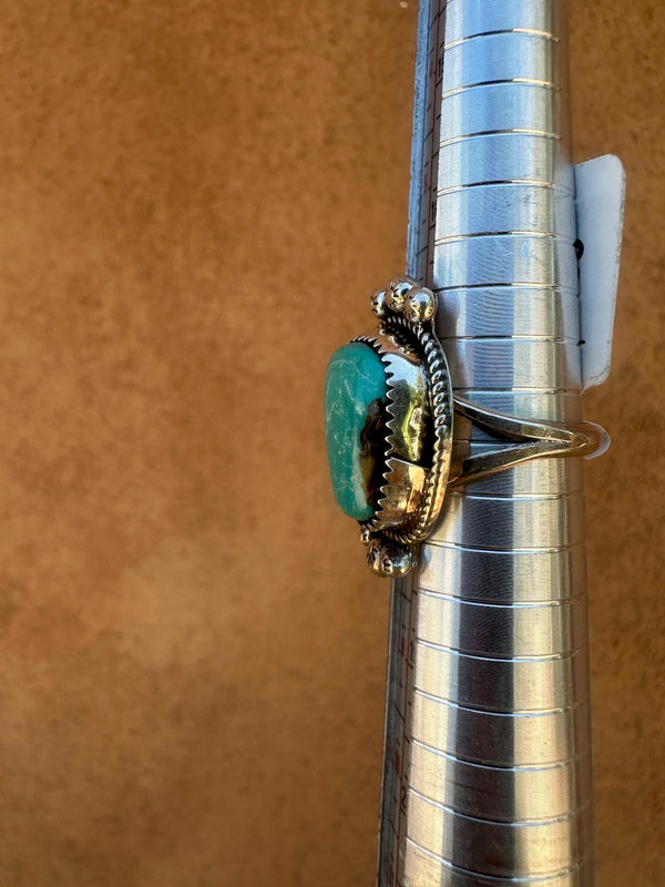 Betty Yellowhorse Ring, Silver & Turquoise