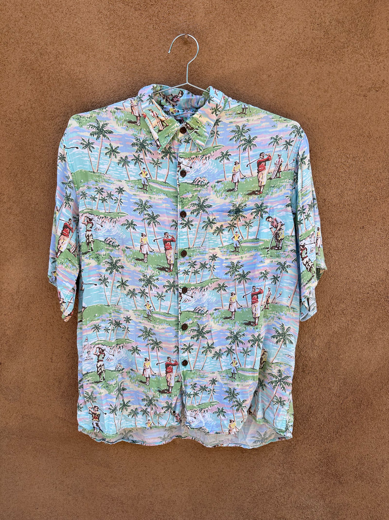 Reyn Spooner Hawaiian Golf Short Sleeve Shirt
