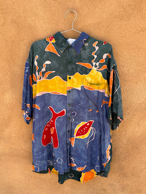 Naked Colors Colorful Batik Short Sleeve Shirt
