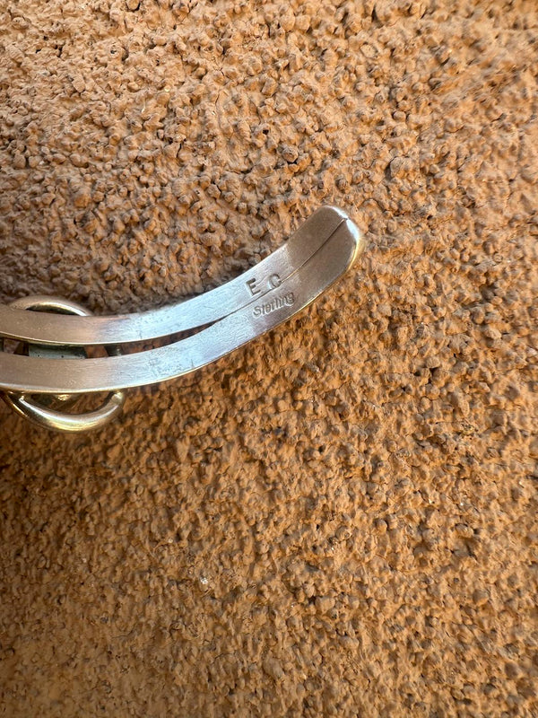Eddie Chee Silver and Turquoise Navajo Cuff