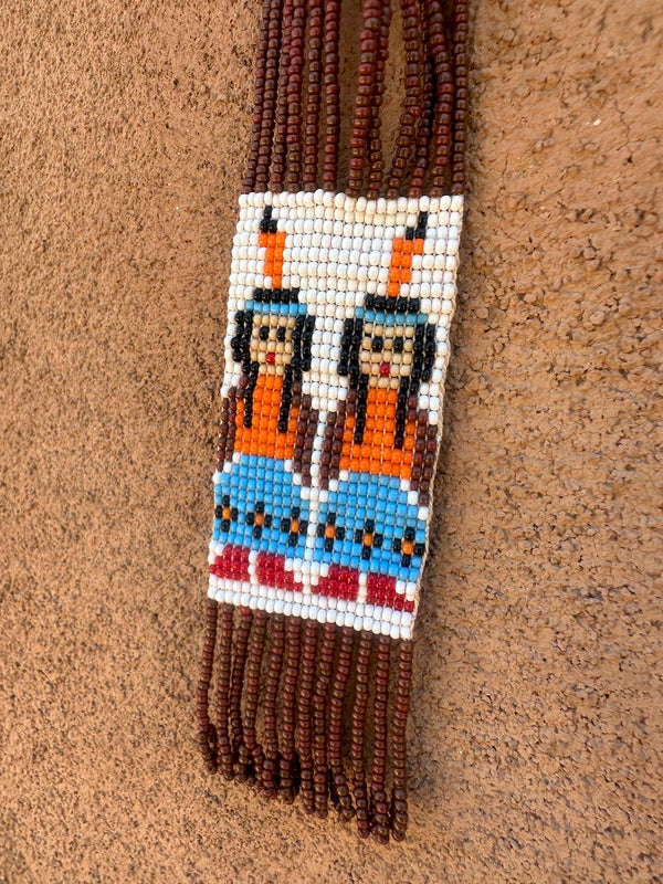 Woven Glass Bead Dine Necklace