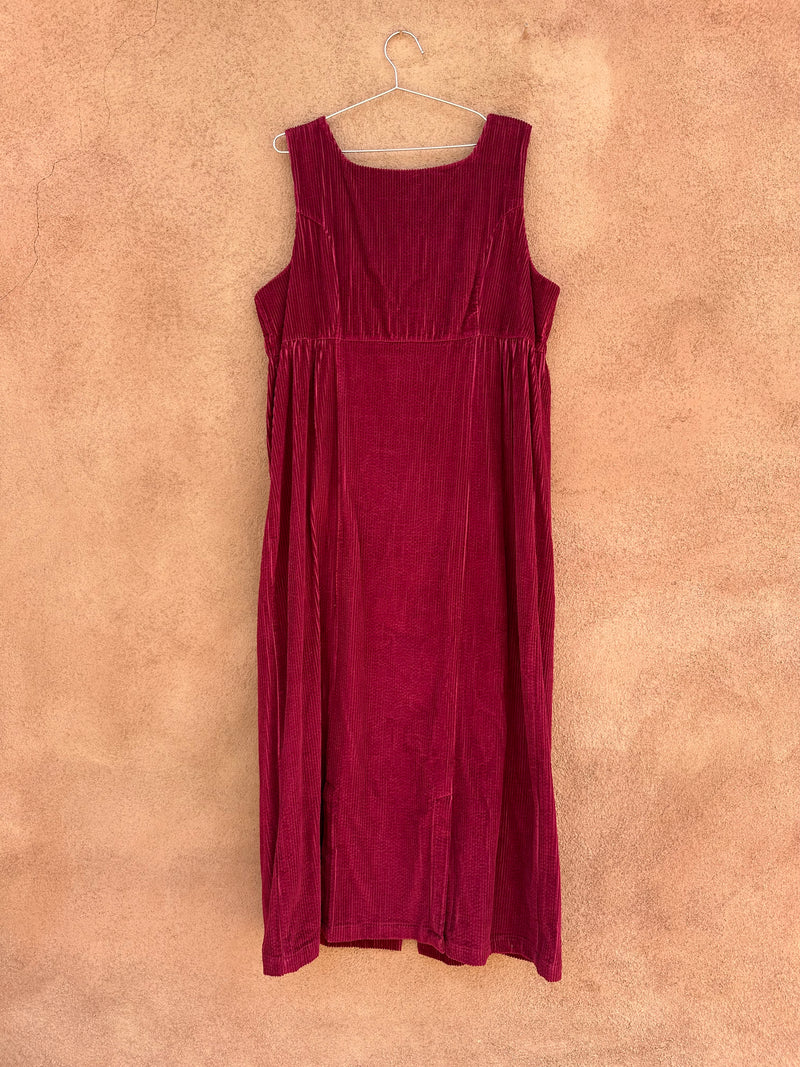 Maroon Corduroy Dress by Kiko