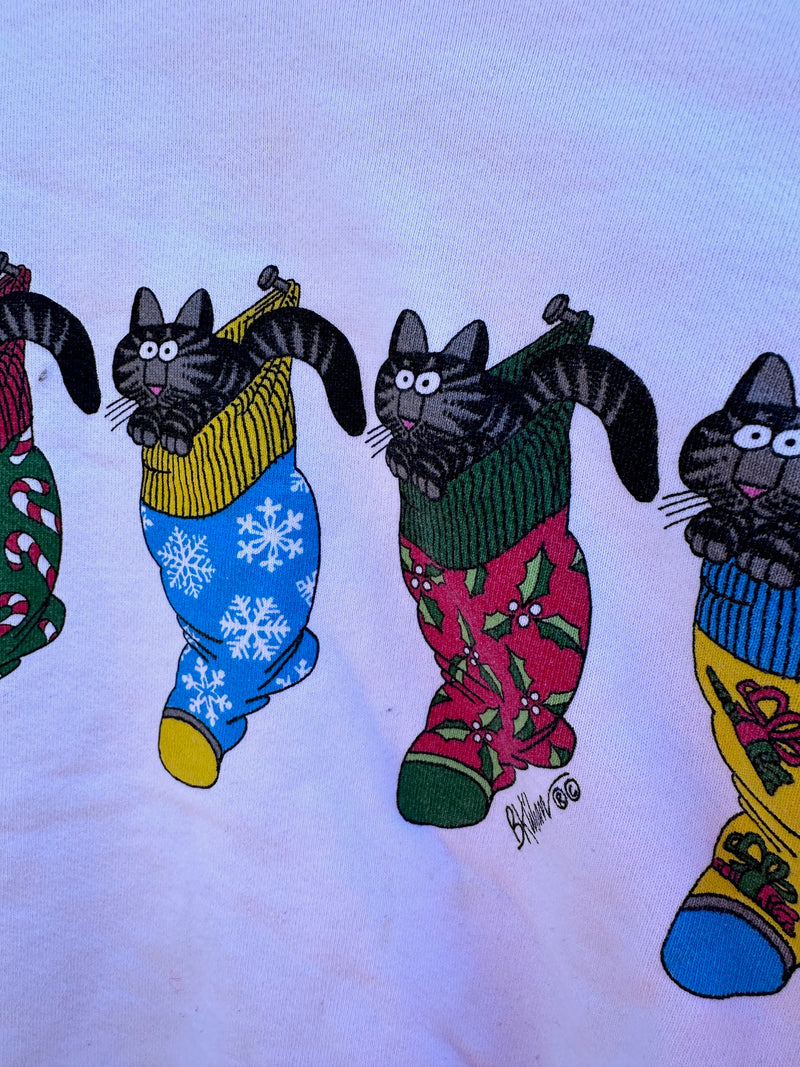 B. Kliban Christmas Cat Sweatshirt