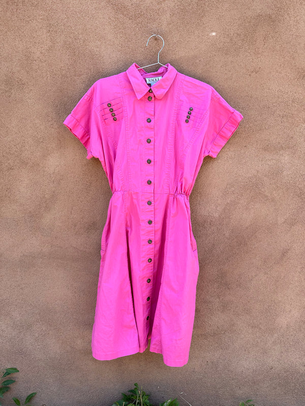 90's Pink Cotton Dress by Raoul