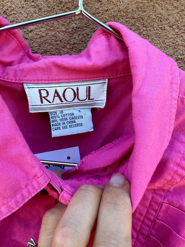 90's Pink Cotton Dress by Raoul