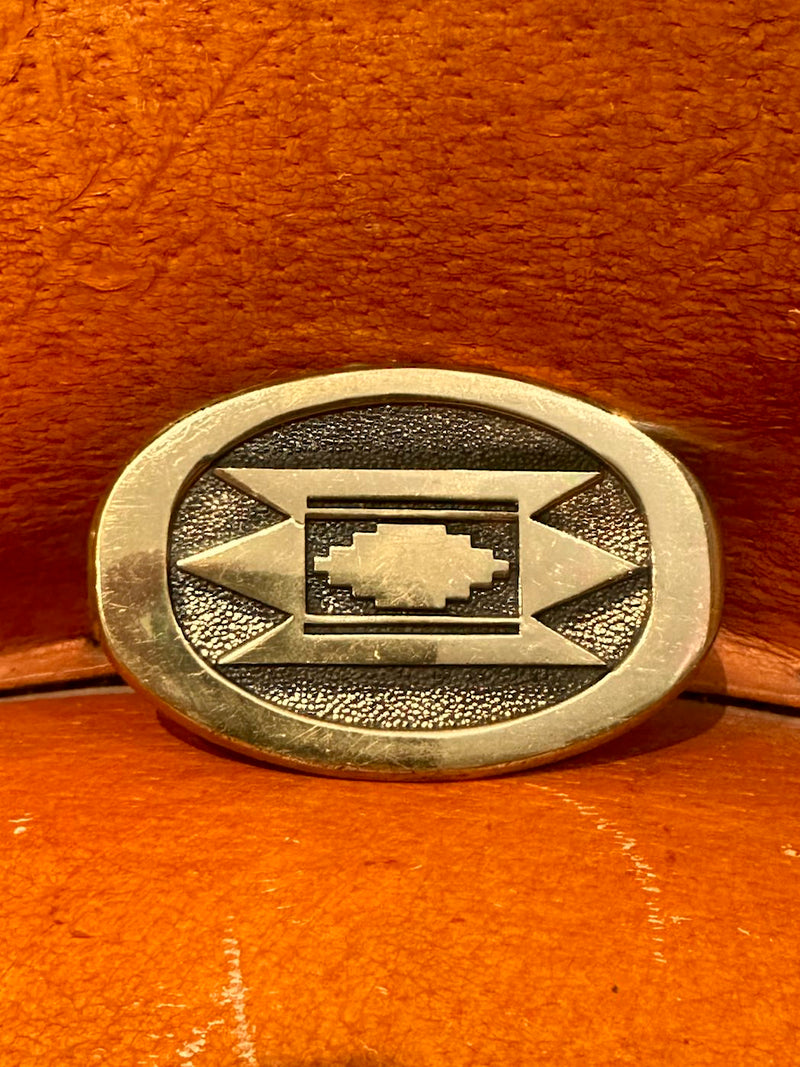 Santa Fe Style Brass Belt Buckle
