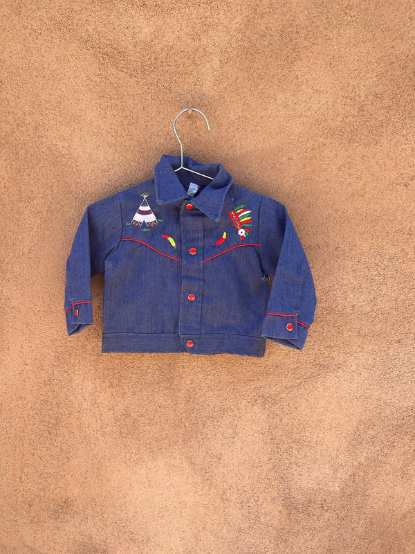 1960's Embroidered Denim Toddler Jacket