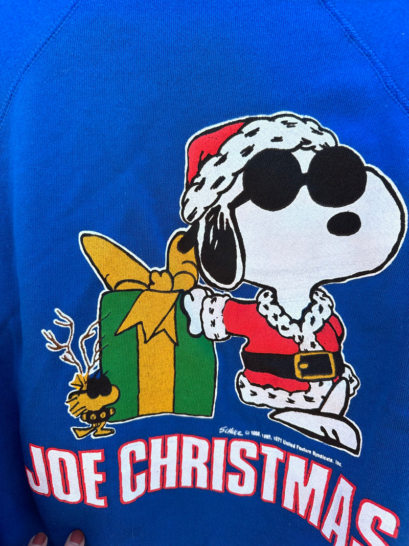 1970's Peanuts Joe Cool Xmas Sweatshirt