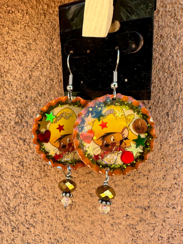 Speedy Gonzales Folk Art Earrings