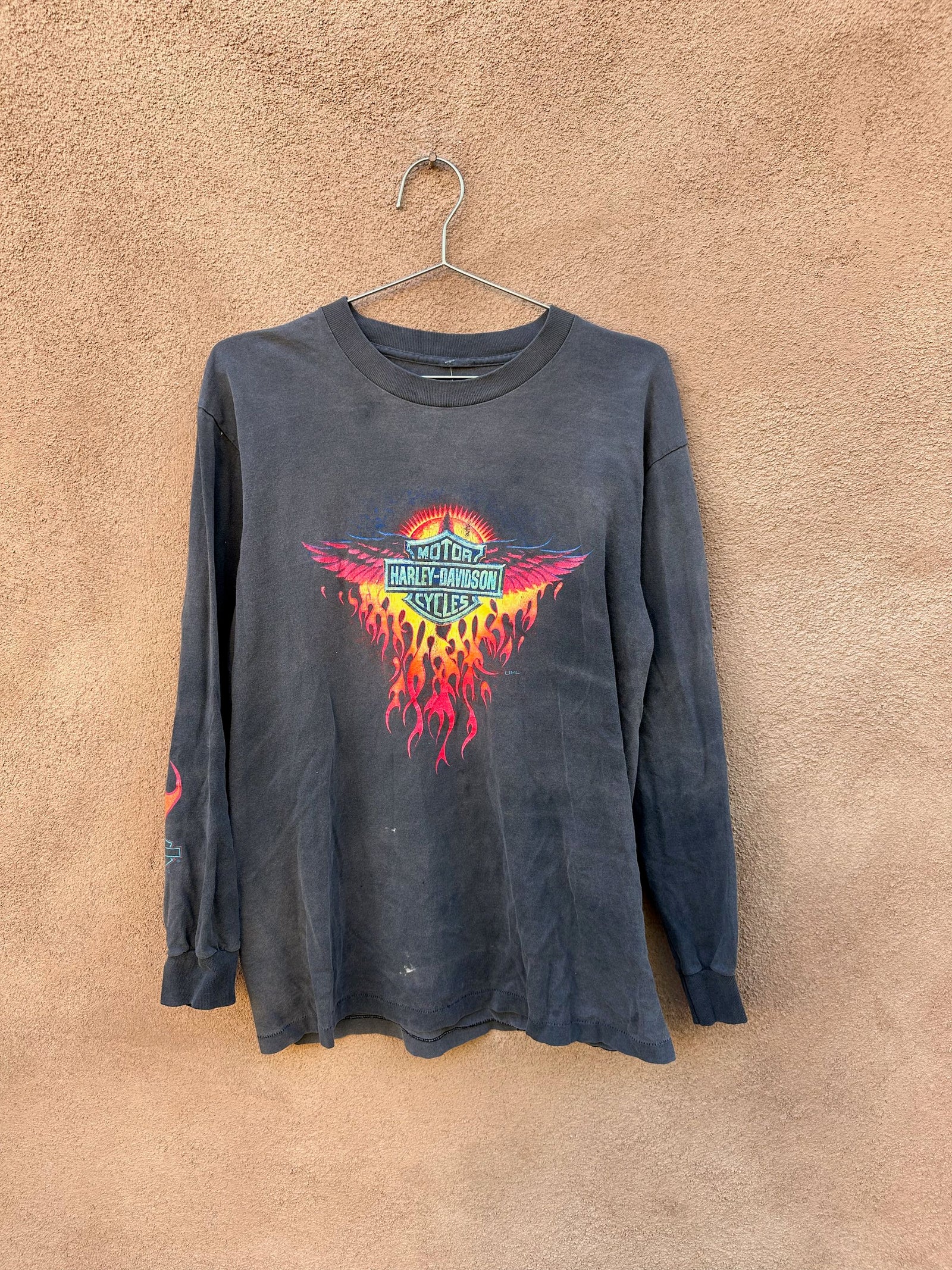 Vintage Chicks Harley Davidson Rising Phoenix Long Sleeve T-shirt 
