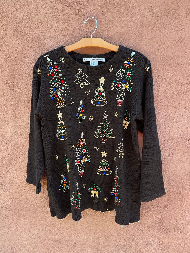 Victoria Jones Beaded Xmas Sweater