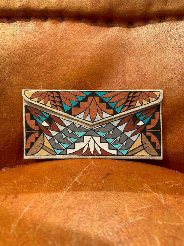 Hand Painted Acoma Clutch - 1