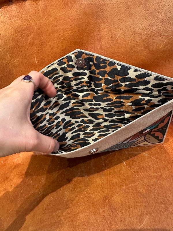 Hand Painted Acoma Clutch - 1