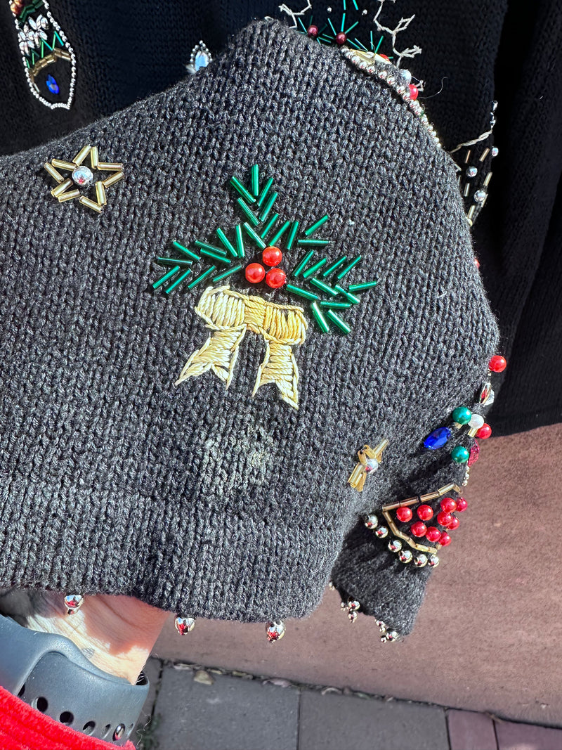 Victoria Jones Beaded Xmas Sweater