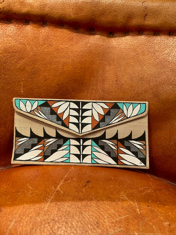 Hand Painted Acoma Clutch - 2
