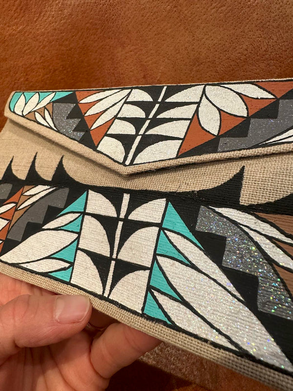 Hand Painted Acoma Clutch - 2