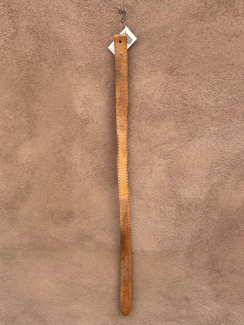 Floral Hand Tooled Leather Belt - 24-30