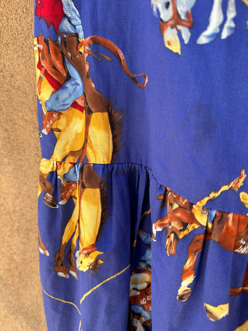 Rodeo Print Full Midi Skirt