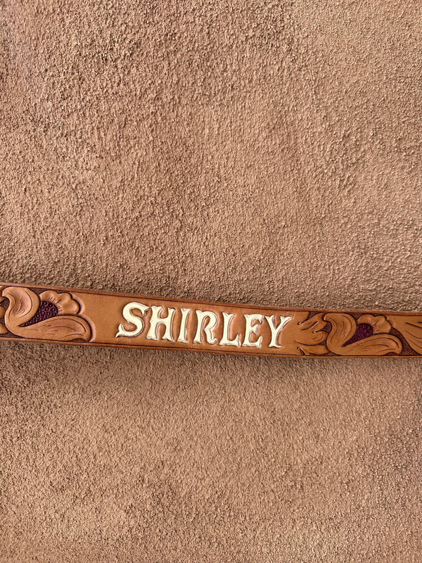 Hand Tooled "Shirley" Leather Belt