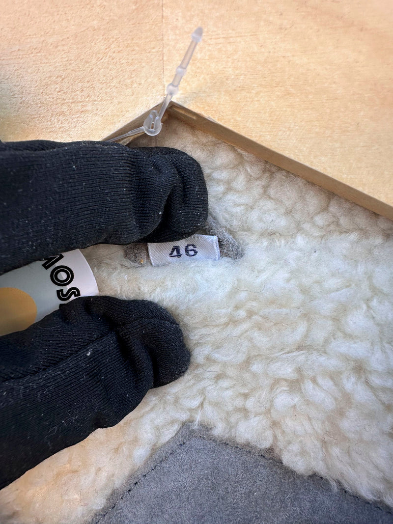 Gray Suede Shearling Rancher Jacket, 1980's
