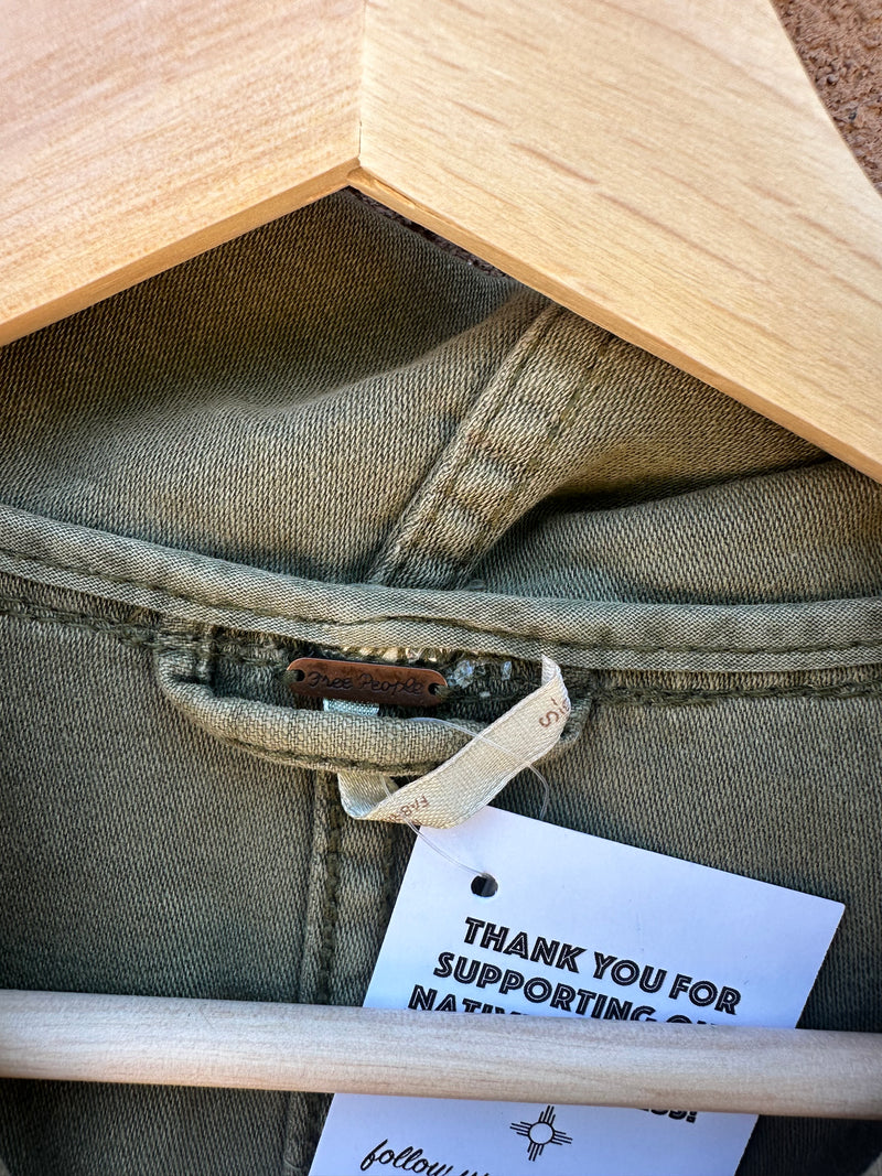 Free People Army Green Utility Jacket (not vintage)