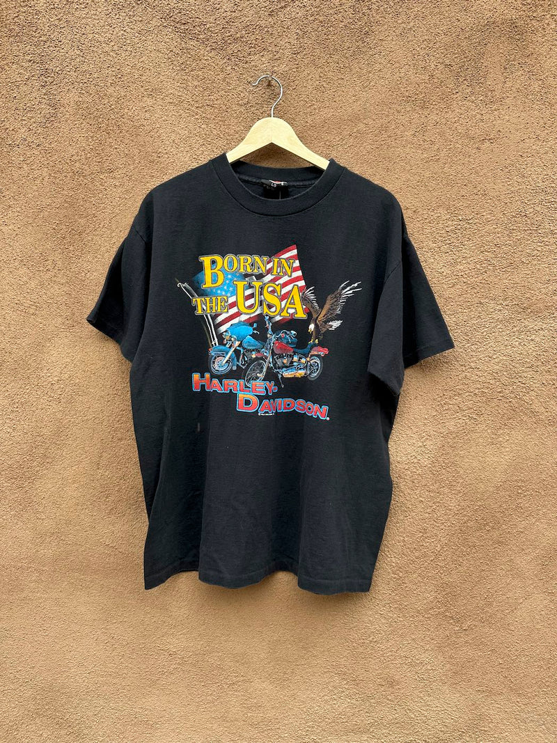1991 Born in the USA Harley Davidson T-shirt - Mika's Cycle Products Santa Fe, NM