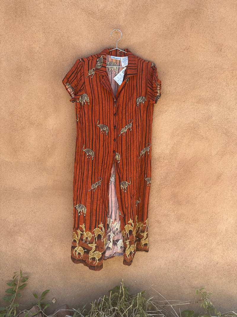 Striped Tiger Dress - Kathie Lee Collection