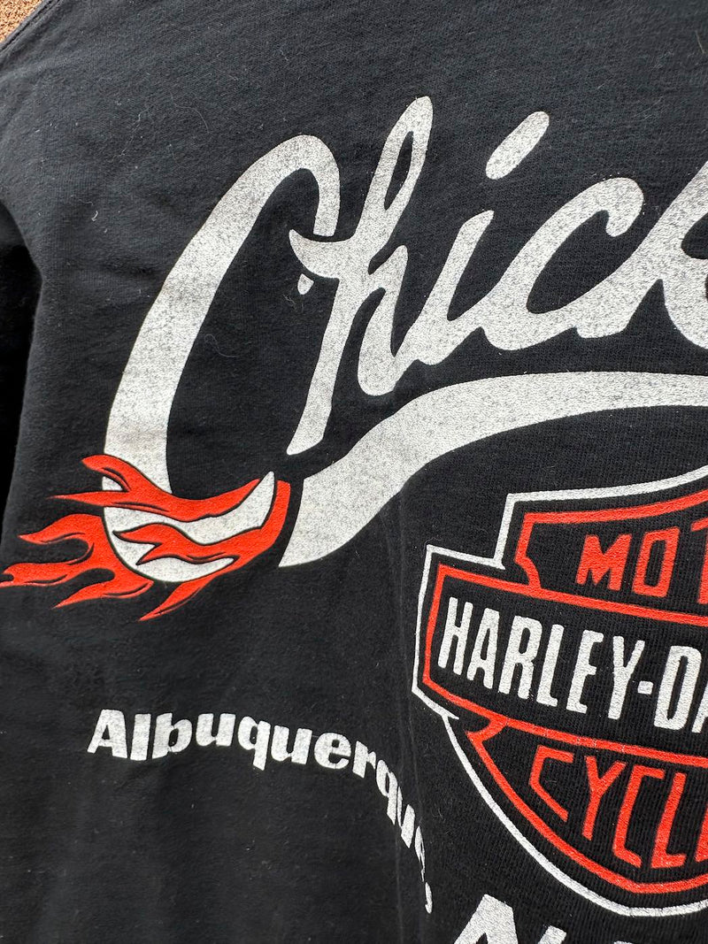 1997/1998 Chicks Harley Davidson V-neck T-shirt, Albuquerque, NM