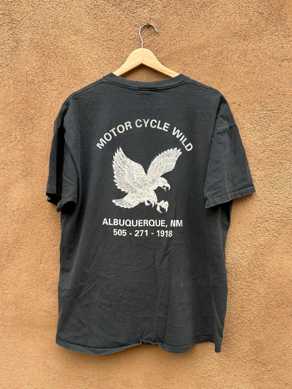 3D Emblem Motor Cycle Wild American Biker Shirt - Albuquerque, NM