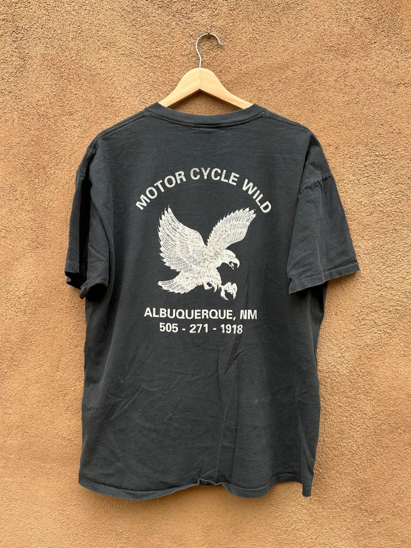 3D Emblem Motor Cycle Wild American Biker Shirt - Albuquerque, NM