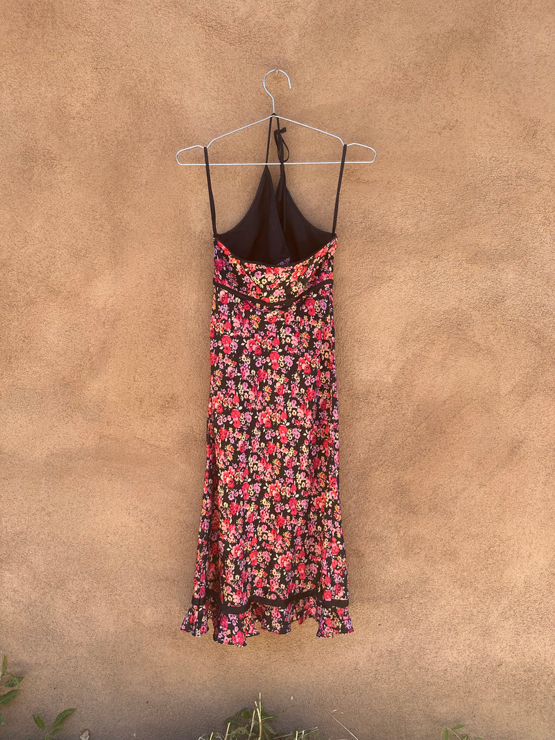 Strappy Floral Silk Express Dress
