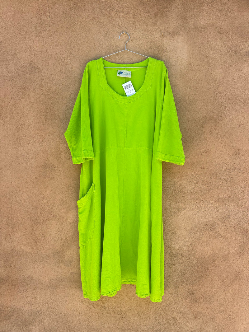 Lime Green Dress by Water Sister - Cotton