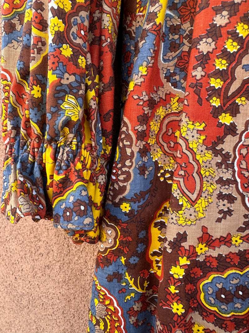 1960's Paisley Dress with Empire Waist