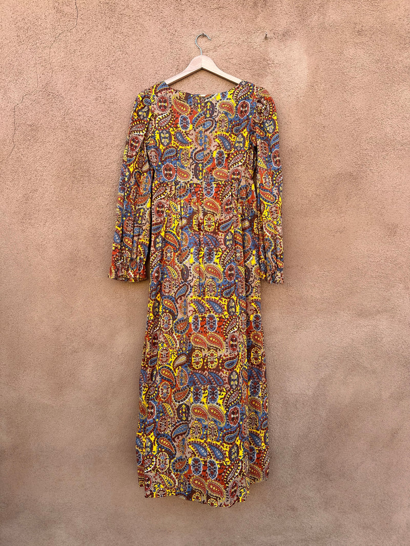 1960's Paisley Dress with Empire Waist