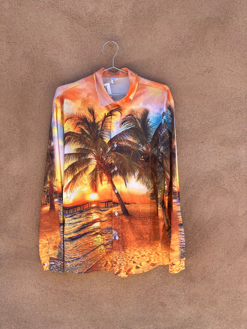 All Around Print Palm Trees at the Beach Shirt