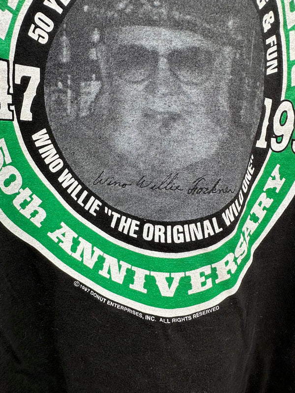 1997 Wino Willie Boozefighters Motorcycle Club "The Wild One" T-shirt