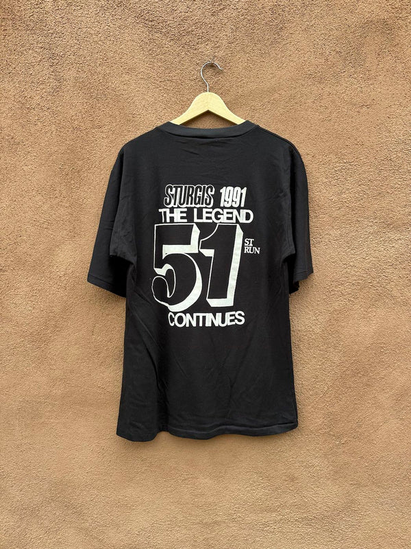 I Survived the Sturgis Run" 1991 51st Run T-shirt