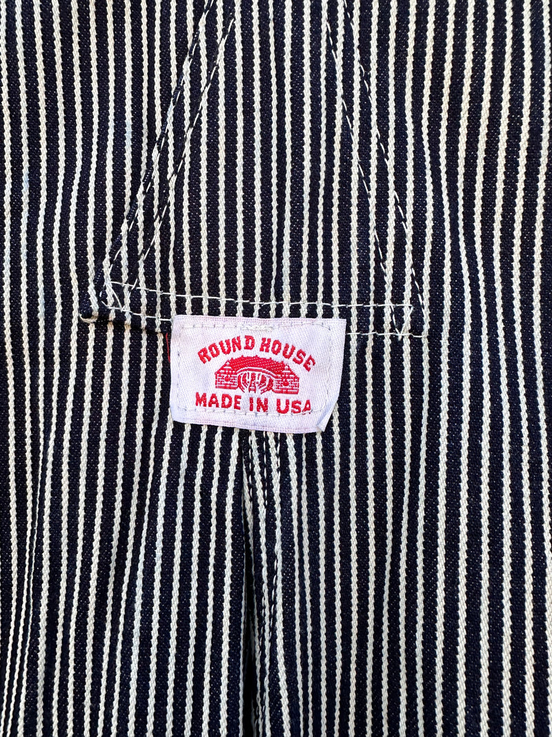 Round House Railroad Engineer Stripe Overalls - Made in USA