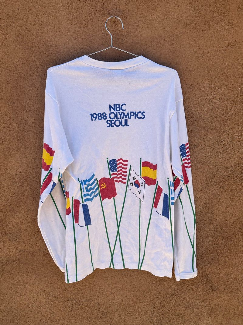 NBC 1988 Seoul Olympics Flag T-shirt